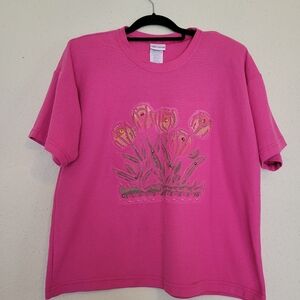 Bobbie Brooks Vintage One Size Fits All pink and floral top